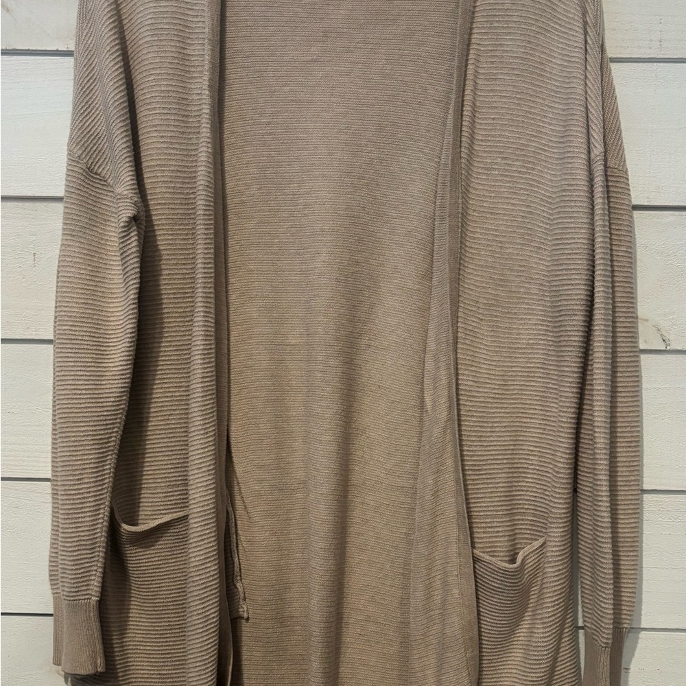 Marled Anthropology Beige Open-Front Cardigan in size Large. Great condition! - Picture 7 of 15